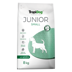 TropiDog Probiotic Line Junior – małe rasy ze spiruliną 8KG